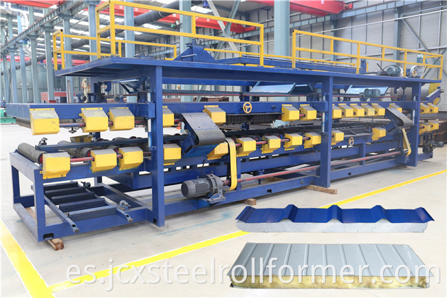 Wall Insulation PPGI EPS Sandwich Panel Production Machine Line